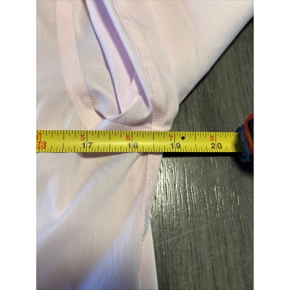 Lauren Ralph Lauren Slim‎ Fit Non Iron Button Up Shirt Pink Mens 14.5 32/33 - Picture 5 of 6